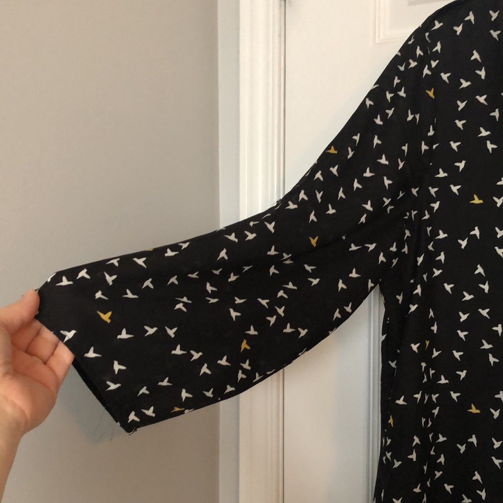 Reitmans bird print roll tab sleeve dress - Picture 5 of 13